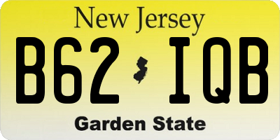 NJ license plate B62IQB