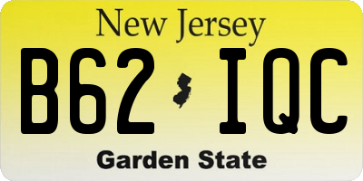 NJ license plate B62IQC