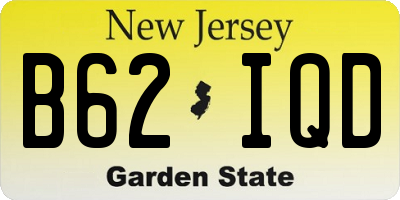 NJ license plate B62IQD