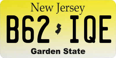 NJ license plate B62IQE