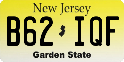 NJ license plate B62IQF