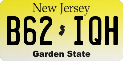 NJ license plate B62IQH