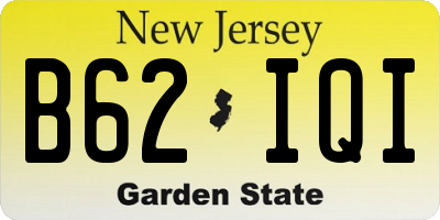 NJ license plate B62IQI