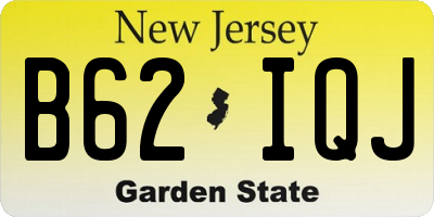 NJ license plate B62IQJ