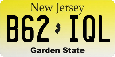 NJ license plate B62IQL