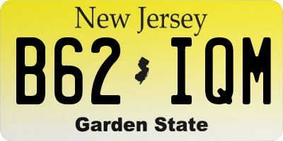 NJ license plate B62IQM