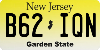 NJ license plate B62IQN
