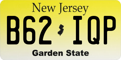 NJ license plate B62IQP