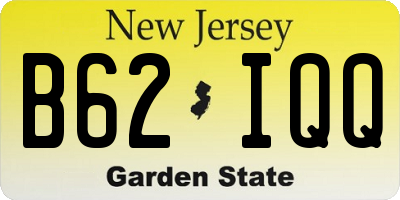 NJ license plate B62IQQ