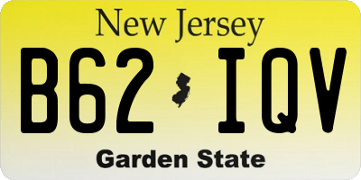 NJ license plate B62IQV