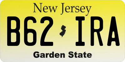 NJ license plate B62IRA
