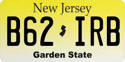NJ license plate B62IRB