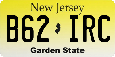 NJ license plate B62IRC
