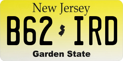 NJ license plate B62IRD