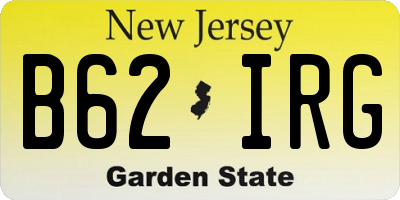 NJ license plate B62IRG