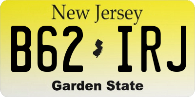 NJ license plate B62IRJ