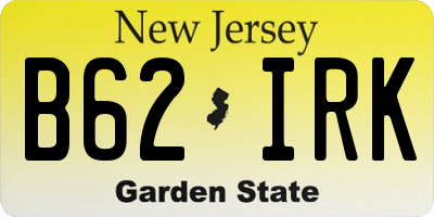NJ license plate B62IRK