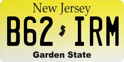 NJ license plate B62IRM