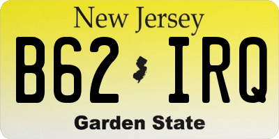 NJ license plate B62IRQ