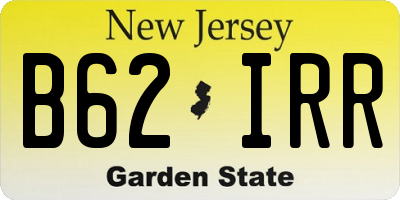 NJ license plate B62IRR