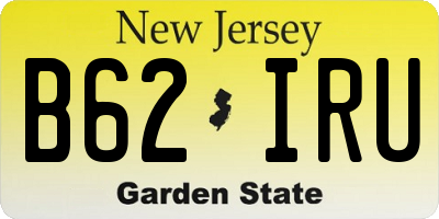 NJ license plate B62IRU