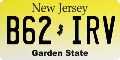 NJ license plate B62IRV