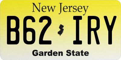 NJ license plate B62IRY
