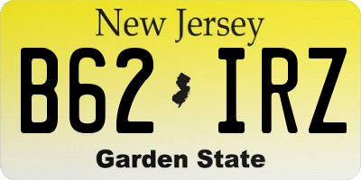 NJ license plate B62IRZ