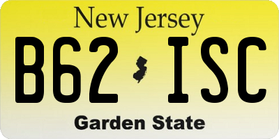 NJ license plate B62ISC