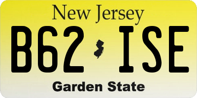 NJ license plate B62ISE