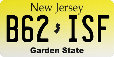 NJ license plate B62ISF