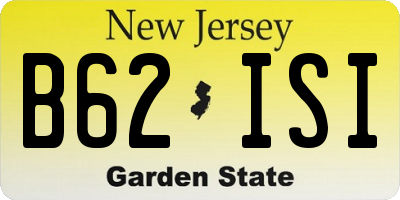 NJ license plate B62ISI