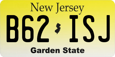 NJ license plate B62ISJ