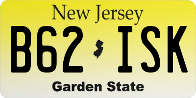 NJ license plate B62ISK