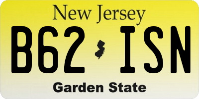 NJ license plate B62ISN