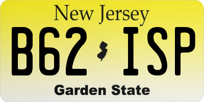 NJ license plate B62ISP