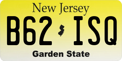 NJ license plate B62ISQ