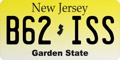 NJ license plate B62ISS