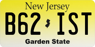 NJ license plate B62IST