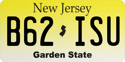 NJ license plate B62ISU