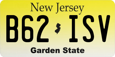 NJ license plate B62ISV