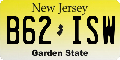 NJ license plate B62ISW