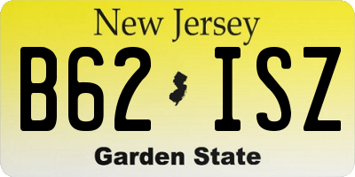 NJ license plate B62ISZ