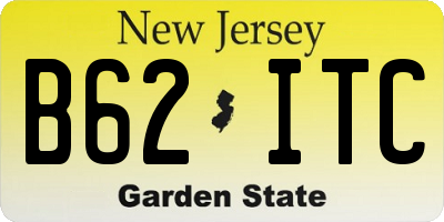 NJ license plate B62ITC