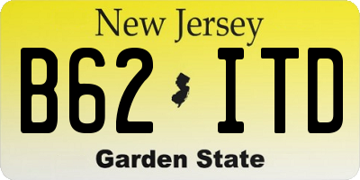 NJ license plate B62ITD