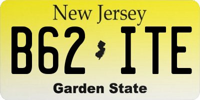 NJ license plate B62ITE