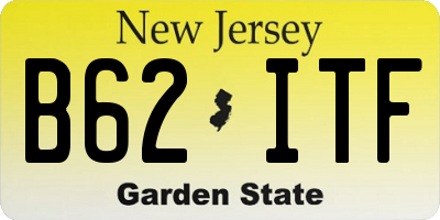 NJ license plate B62ITF