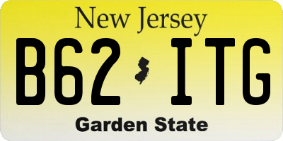 NJ license plate B62ITG