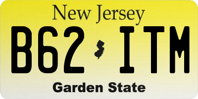 NJ license plate B62ITM