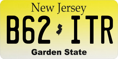 NJ license plate B62ITR
